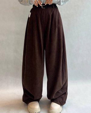 شلوار مخمل Pleat
